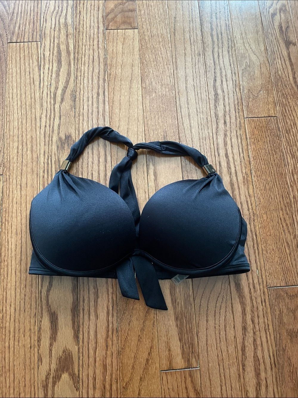 Victoria’s Secret Black Halter Bikini Top Women’s Sz 34D